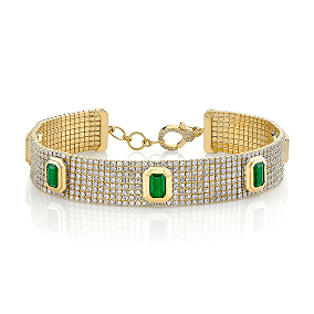 Emerald Cuff Bracelet
